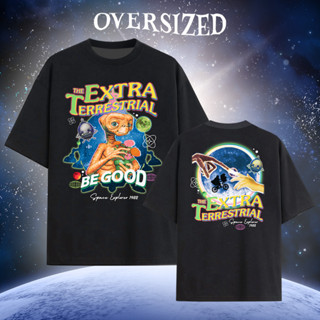 Universal Studios Men E.T. The Extra Terrestrial // Oversized T-Shirt // -  เสื้อผู้ชายโอเวอร์ไซส์ยูนิเวอร์แซล สตูดิโอ ลาย E.T. สินค้าลิขสิทธ์แท้100% characters studio