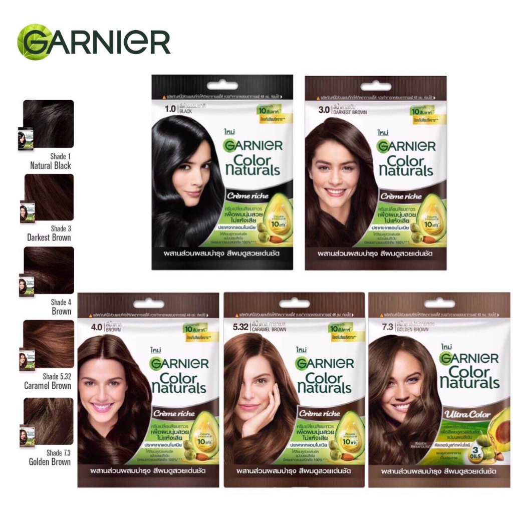 การ์นิเย่ ครีมเปลี่ยนสีผม ปิดผมขาว ย้อมผม Garnier Color Naturals