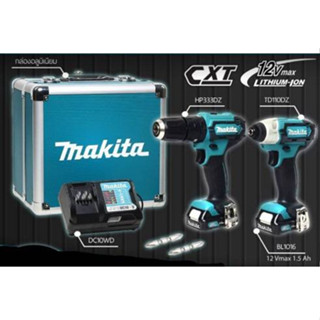 MAKITA สว่าน ชุด CLX224X1-12V COMBO KIT DF333DZ(สว่านไร้สาย)+TD110DZ(ไขควงกระแทก)+แท่น