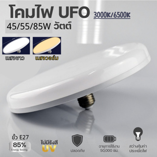 ภาพหน้าปกสินค้าโคมไฟเพดาน LED 45/55/85W ทรงซาลาเปา แสงขาว สว่างมากการันตี ติดเพดานสำเร็จรูป 220V โคมไฟติดเพดาน ที่เกี่ยวข้อง