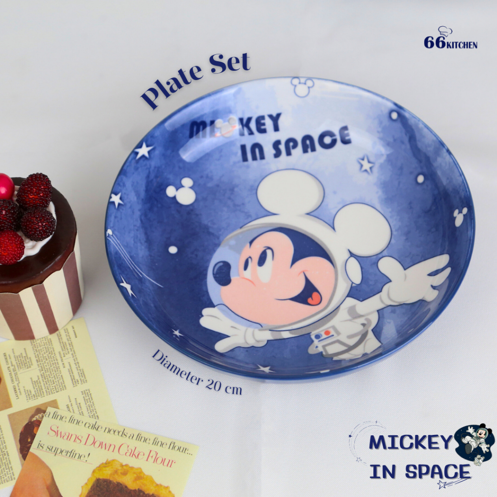 ชุดจานชาม-มิกกี้เมาส์ลายอวกาศ-plate-set-mickeymouse-in-space