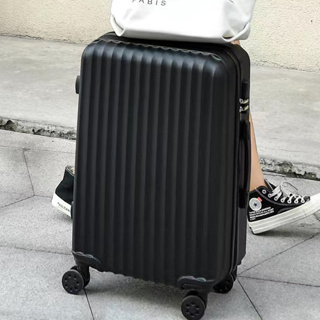 Luggage กระเป๋าเดินทางขนาด 20/24 นิ้ว โครงซิป วัสดุABS+PC 8 ล้อ หมุนได้ 360องศา รูปแบบย้อนยุค