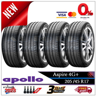 205/45R17 Apollo Aspire4G/4G+ |2,4 เส้น| *ปี2022,2023*-ส่งฟรี- ผ่อน0% ยางใหม่ /ยางอะพอลโล่