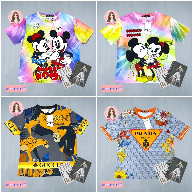 new-พร้อมส่ง-เสื้อยืดคอกลมแขนสั้นแบบสวม-ผ้าไมโครพิมพ์ลาย-งานป้ายzara-ไฮเอน