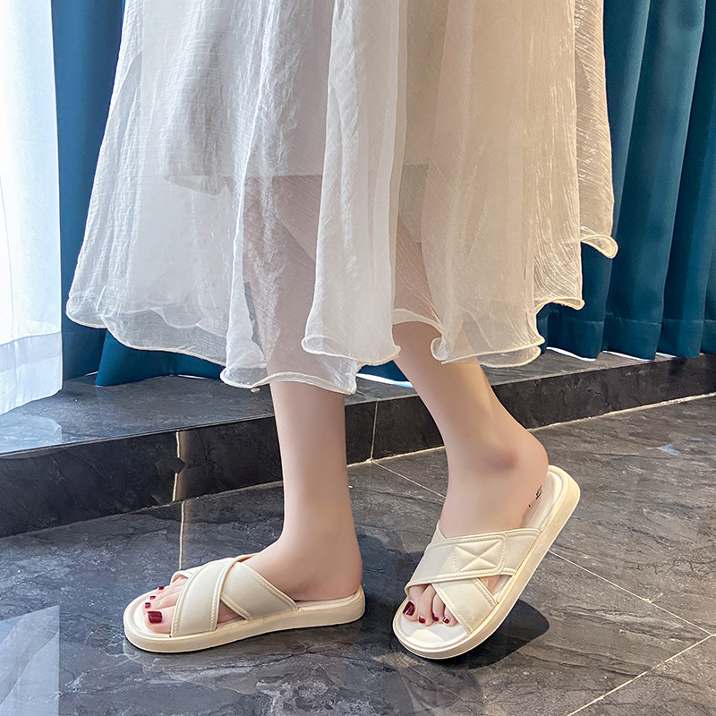 พร้อมส่ง-รองเท้าแตะผู้หญิง-2023-สายคาดเกาหลี-รองเท้าผู้หญิง