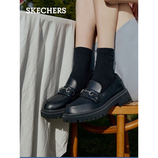 Skechers Loafers B/W 158681 รองเท้าคัทชู พื้น cloudfoam