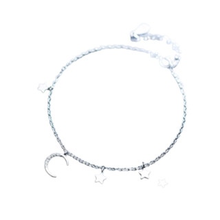 โปรโมชั่น : MeeningBrand❥สร้อยข้อมือเงิน MOON DIAMOND  LITTLE STAR 01-0002