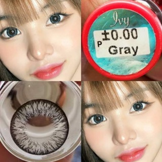 คอนแทคเลนส์ รุ่น Ivy/V6 สีเทา/ สีตาล/ดำ/เขียว  Gray/Brown/Black/Green มีค่าสายตาปกติ (0.00)