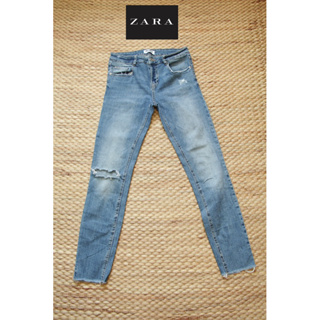 ZARA TRAFALUC Denim Collection x size EUR 36 ยีนส์สวย  เอว 26 สพ 34-36 ยาว 35  ❌Tag ตัด • Code : 094(2)