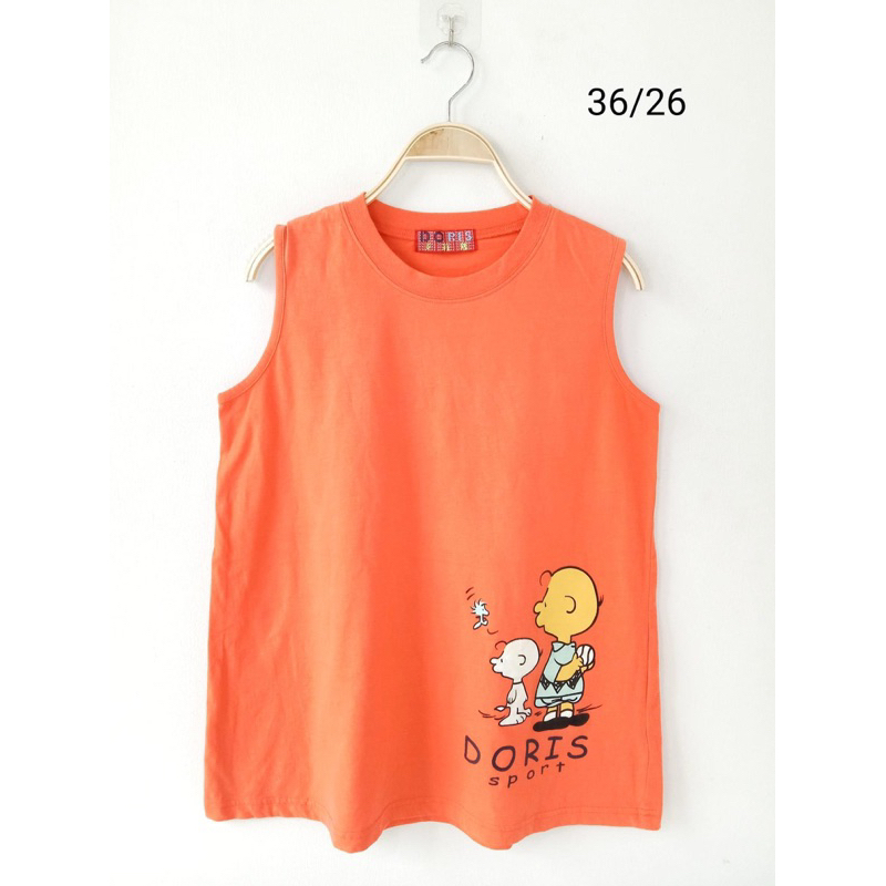 cotton-x-t-shirt-แขนกุด-สีส้ม-สกรียลาย-อก-36-ยาว-26-code-380-4