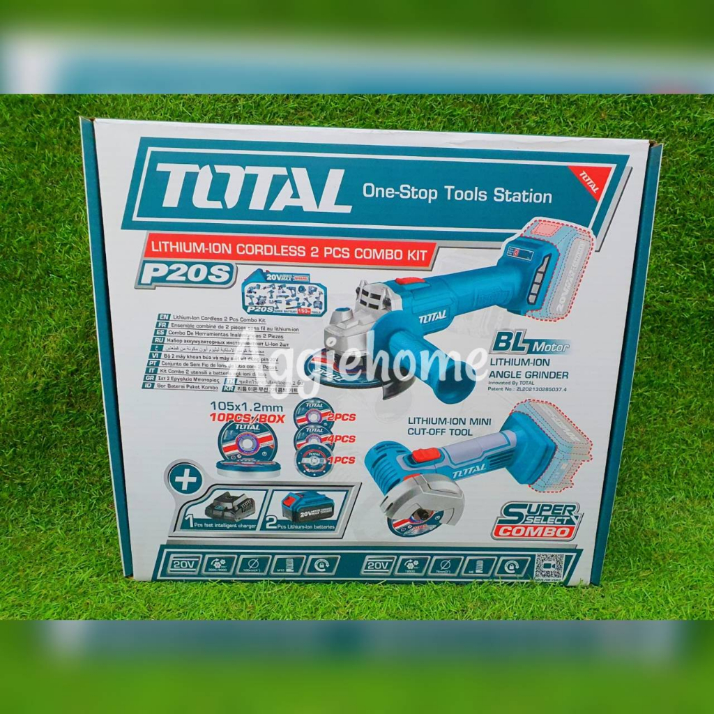 total-เครื่องเจียร์-เครื่องตัด-มินิ-ไร้สาย-20v-รุ่น-tosli2211410-แบต-4แอมป์-2-ก้อน-แท่นชาร์จ-มอเตอร์-brushless-เจียร์