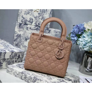 Dior Medium Ultra-Matte LADY DIOR Bag(Ori) size 24x20x11 cm.