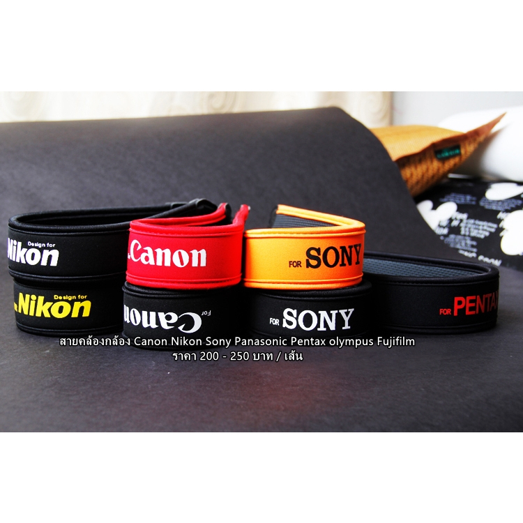 สายคล้องกล้อง-canon-nikon-โซนี-โอลิมปัส-ฟูจิ-แบบผ่อนแรง-เนื้อผ้า-neoprene-ยืดหยุ่นสูง