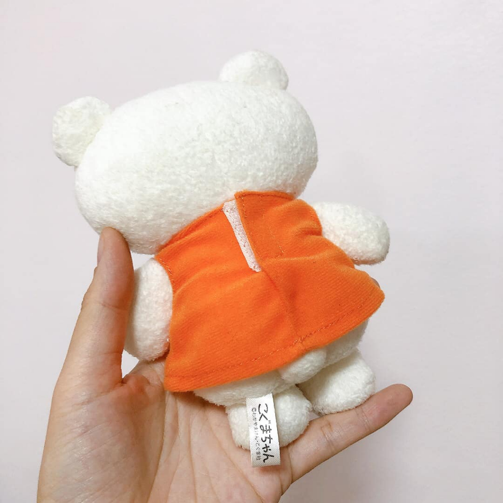 ตุ๊กตาหมีสีขาวเสื้อส้ม-bear