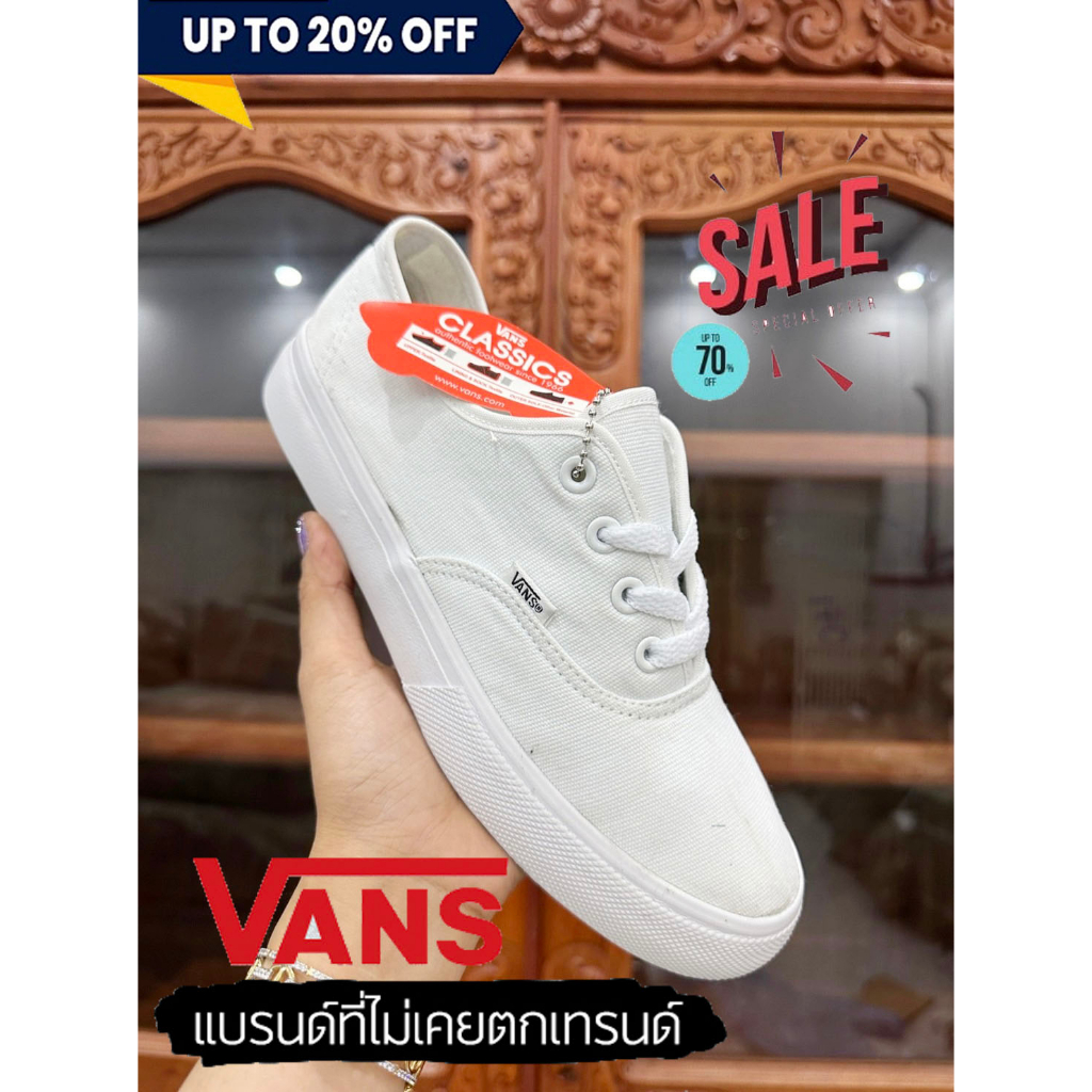 รองเท้าแฟชั่น-vans-slip-on-5-รู-สีขาว-รองเท้าแวนส์-รองเท้าลำลอง-รับประกันสินค้า