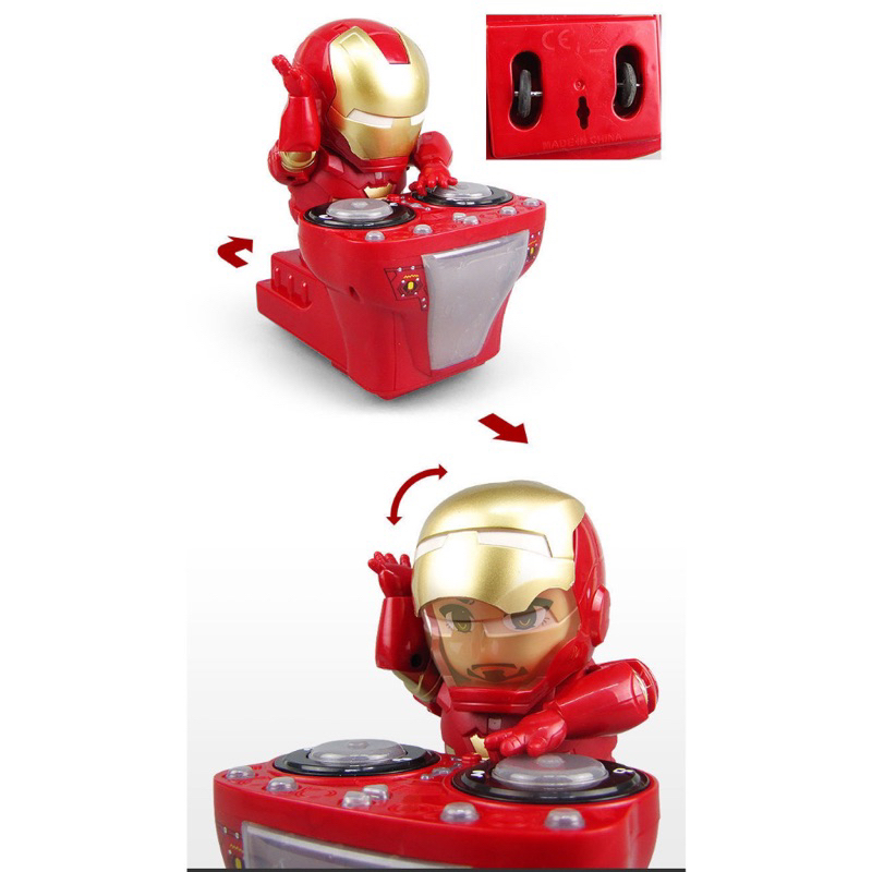 พร้อมส่ง-ตัวของเล่น-หุ่นไอรอนแมนตัวเล็กตีกลอง-dynamic-dj-hero-of-robot6619b