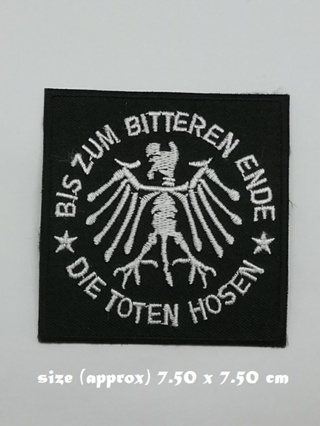 ตัวรีดติดเสื้อ Bis zum bitteren อาร์มรีด อาร์มปัก ตกแต่งเสื้อผ้า หมวก กระเป๋า แจ๊คเก็ตยีนส์ Hipster Embroidered Iron On