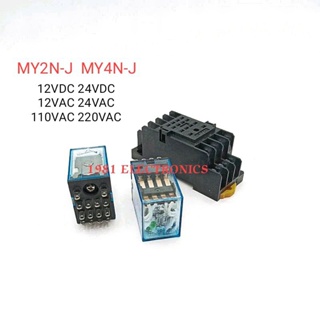 MY2N-J MY4N-J 12VDC 24VDC 12VAC 24VAC 110VAC 220VAC  SOCKET(ฐาน)