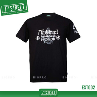 เสื้อยืด แนวสตรีท 7th Street รุ่น EST.1983 (ดำ) EST002 ของแท้