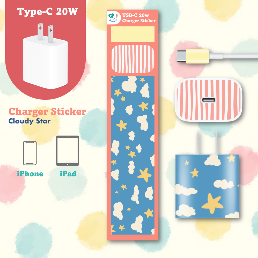 ภาพหน้าปกสินค้าNew  สติ๊กเกอร์ติดหัวชาร์จ กันน้ำ  CHARGER STICKER Mini Summer Collection V.2 จากร้าน cyclopes.th บน Shopee