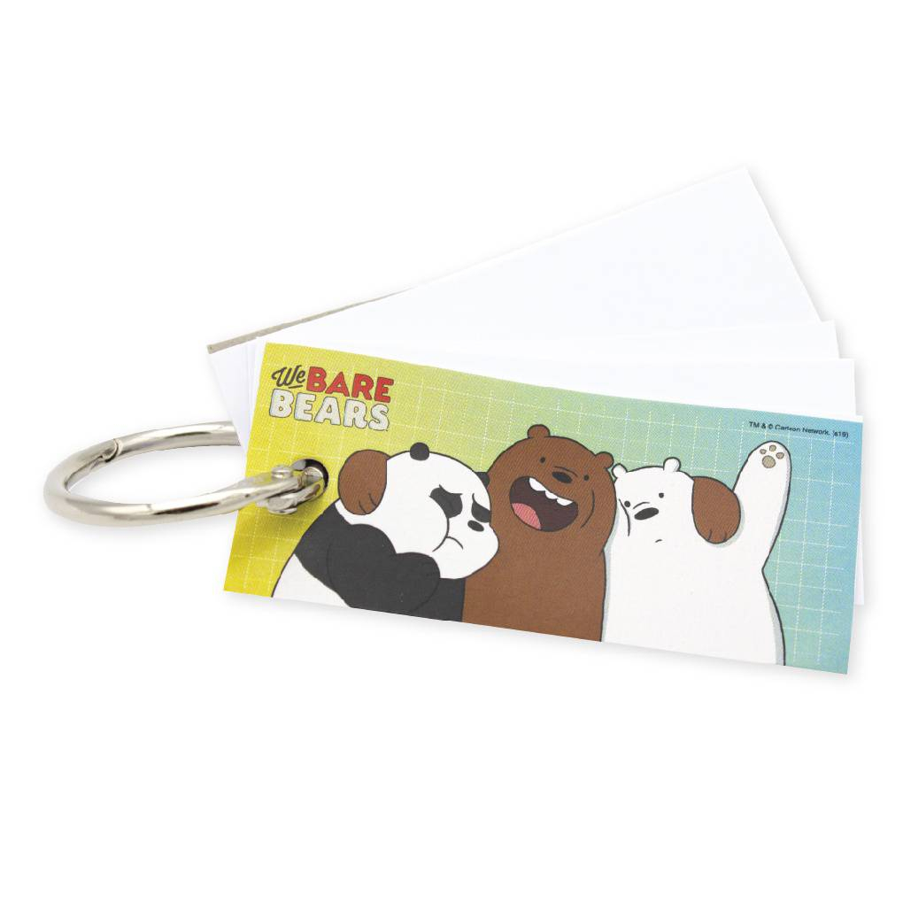 กระดาษโน๊ต-vocab-card-กระดาษจดคำศัพท์-ร้อยห่วงเปิดปิดได้-we-bare-bears-รุ่น-wbb2030-1เล่ม-พร้อมส่ง