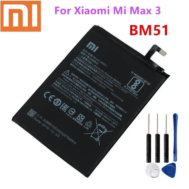 แบตเตอรี่ BM51 5500มิลลิแอมป์ต่อชั่วโมง Xiao Mi 100% ดั้งเดิมสำหรับ ...