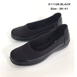 5okshop รองเท้าคัชชูส้นเตี้ย เพื่อสุขภาพหนังนิ่ม ส้นเตารีด oxxo พี้นสูง1นิ้ว ใส่สบาย X11106