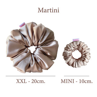 Martini ยางรัดผมผ้าซาติน หนานุ่ม Satin Scrunchies ยางมัดผม ยางรัดผมโดนัท