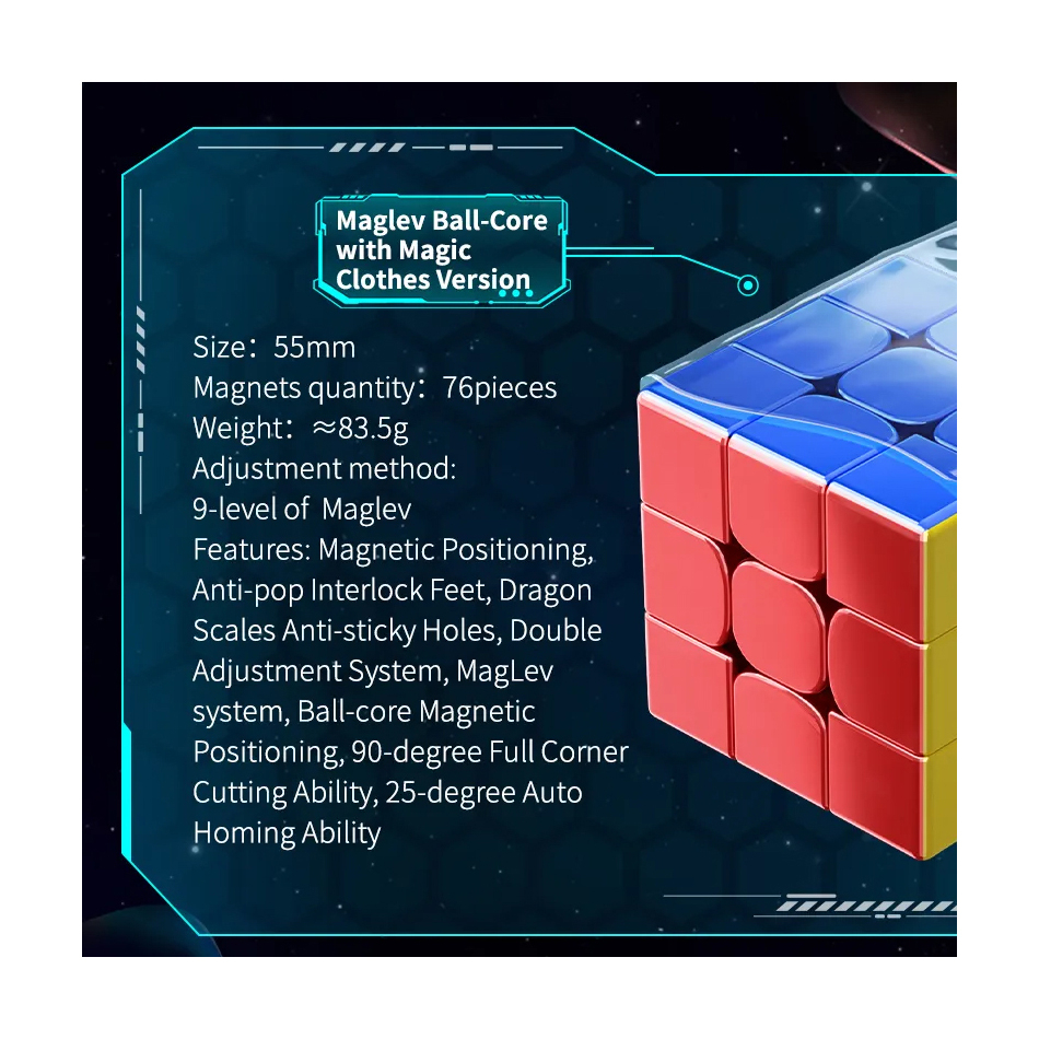 (พร้อมส่ง) YS3M Moyu Huameng Rubik 2023 รูบิคแม่เหล็ก รูบิค 3x3 MagLev