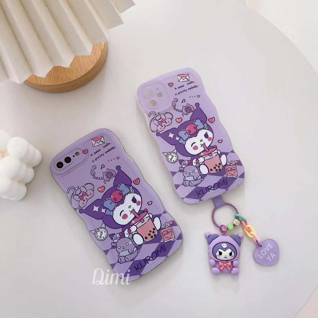 เคสขอบยัก-งานนิ่ม-ลายคุโรมิ-สำหรับรุ่นไอโฟน-6s-6g-6plus-6splus-7plus-8plus-i11