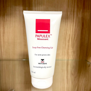 Papulex moussant soap free cleansing gel 150ml[exp08/2024]เจลล้างหน้า