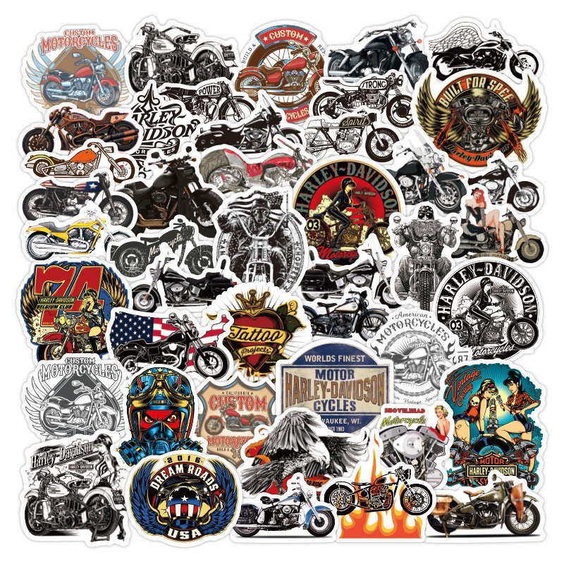 สติ๊กเกอร์-harley-491-ฮาเล่-100ชิ้น-harley-davidson-อเมริกา-รถฮาเล่-ฮา-เล่-ฮาร์ลีย์-เดวิดสัน-ฮาเล่ร์-มอเตอร์ไซค์-รถ