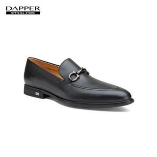 สินค้า DAPPER รองเท้าหนังทำงาน แบบสวม Horsebit Buckle Loafers สีดำ (HBKB1/661LH2)
