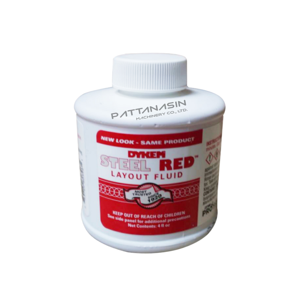 น้ำยาร่างแบบโลหะ DYKEM Steel RED Layout Fluid ขนาด 4 oz. สีแดง ใช้ทา ...