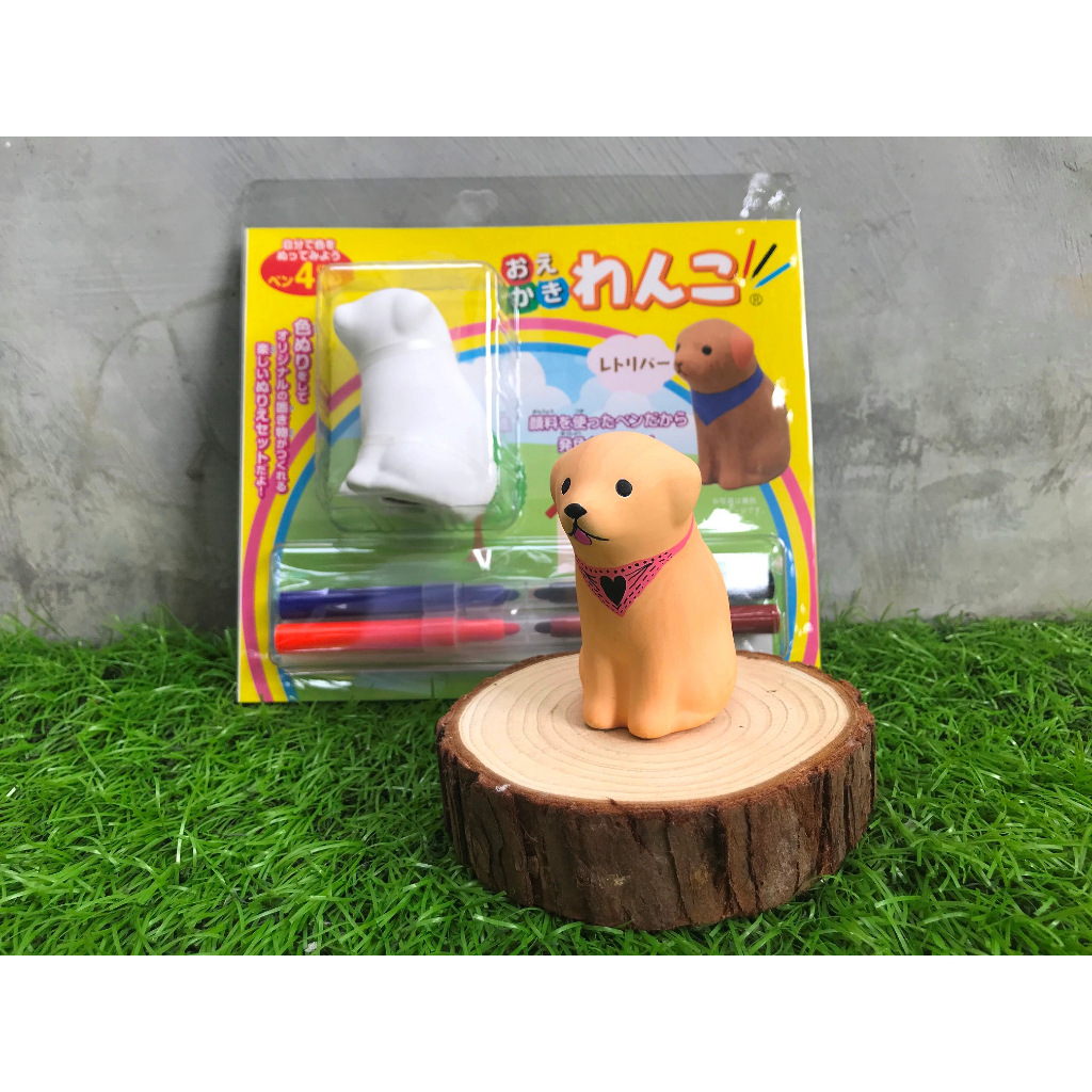 ตุ๊กตาหมาโกลเด้น-รีทรีเวอร์-golden-retriever-เซรามิคระบายสี-diy-มีหลายแบบ-พร้อมสีเมจิกในแพ็ค-นำเข้าจากญี่ปุ่น