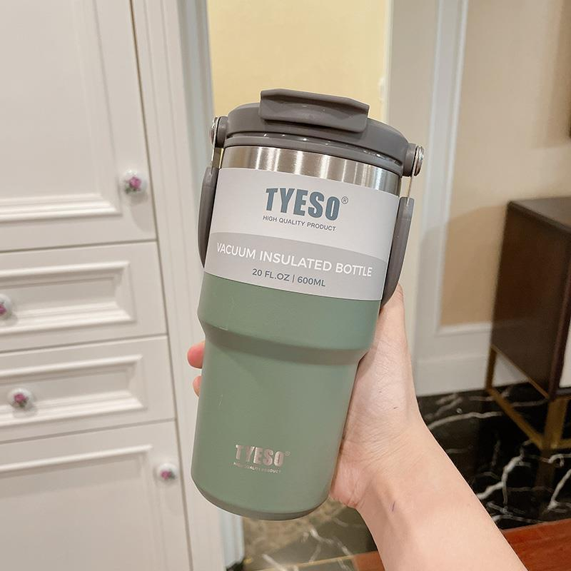 (ของแท้) พร้อมส่ง แก้วเก็บความเย็น Tyeso แบบใหม่มีที่จับ หูหิ้ว แก้ว ...