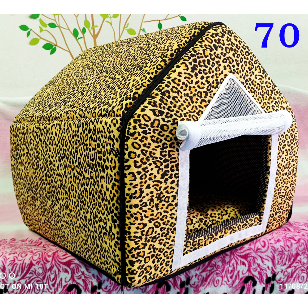 backandjoy-บ้านซิบรอบ-บ้านหมา-ที่นอนสุนัข-ที่นอนหมา-ที่นอนแมว-มีมุ้ง-ltd-xlmesh021165