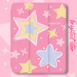 ความคิดสร้างสรรค์ Star เคส for iPad 10.2 Gen8 9 2021 เคสไอแพดAir4 5 10.9 11pro 2022 gen10 Case for ใส่ปากกาไดAir1 2