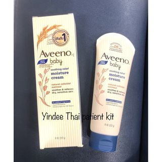 Aveeno baby soothing relief moisture cream 227 g ครีมบำรุงสำหรับผิวแห้งมาก ระคายเคือง ด้วยสารสกัดจากธรรมชาติข้าวโอ๊ต