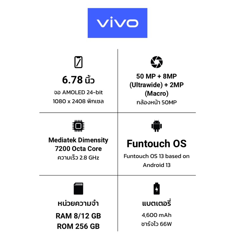 new-vivo-v27-5g-8-256-12-256-dimensity-7200-octa-core-เครื่องใหม่ศูนย์ไทย-มีประกันศูนย์ไทยทั่วประเทศ