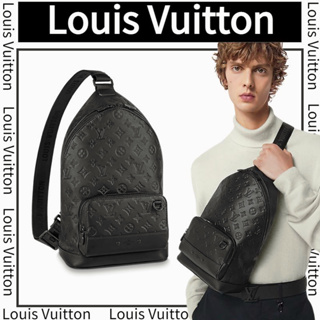 หลุยส์วิตตอง กระเป๋าสะพายไหล่ Louis Vuitton RACER/กระเป๋าผู้ชาย/กระบวนการพิมพ์ลายนูน/สินค้าลดราคาปลอดภาษี