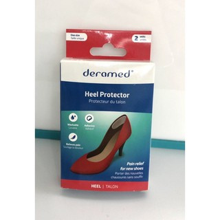 Deramed heel protector 2 ชิ้น (1 คู่) แผ่นเจลป้องกันการเสียดสีของส้นเท้ากับรองเท้า สามารถนำมาซักล้างและกลับมาใช้ใหม่ได้