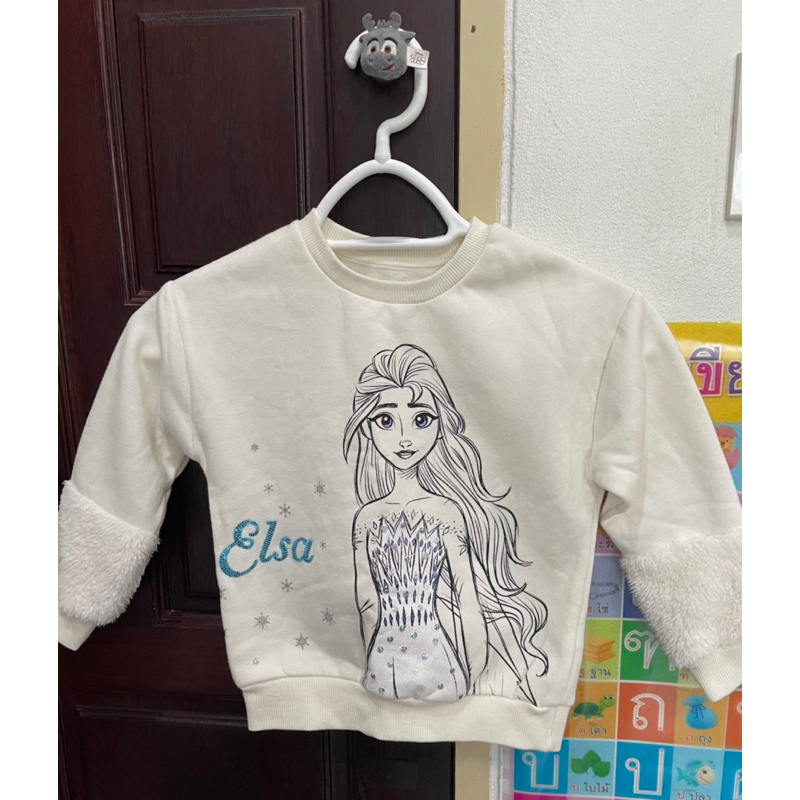 เสื้อเด็กผู้หญิง-เสื้อกันหนาวเด็กผู้หญิง-ขนมิ้ง-เอลซ่า-frozen-มือสอง