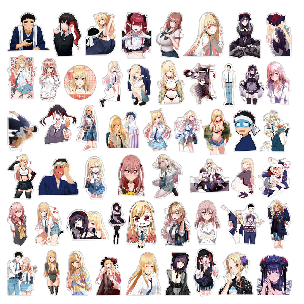 พร้อมส่ง-50แผ่น-สติ๊กเกอร์-sticker-หนุ่มเย็บผ้ากับสาวนักคอสเพลย์-waifu-sex-anime-japan-waifu-my-dress-up-darling
