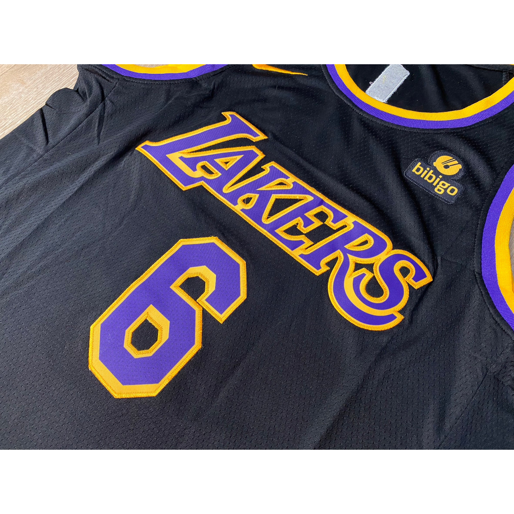 เสื้อบาส-lakers-james-6-เสื้อดำ-เบอร์ม่วง