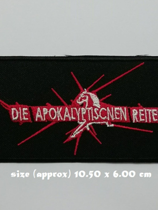 Die Apokalyptischen Reiter ตัวรีดติดเสื้อ หมวก กระเป๋า แจ๊คเก็ตยีนส์ Hipster Embroidered Iron on Patch  DIY