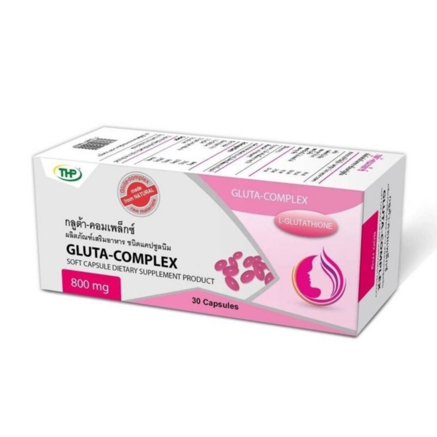 thp-gluta-complex-กลูต้า-คอมเพล็กซ์-กลูต้าไธโอน-ขนาด-20-แคปซูล-ผิวขาว-กระจ่างใส-ขาวอมชมพู