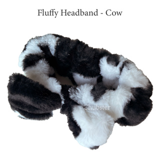 Fluffy Headband - Cow ที่คาดผม ขนฟูนุ่มนิ่ม ที่คาดผมแต่งหน้า สไตส์เกาหลี