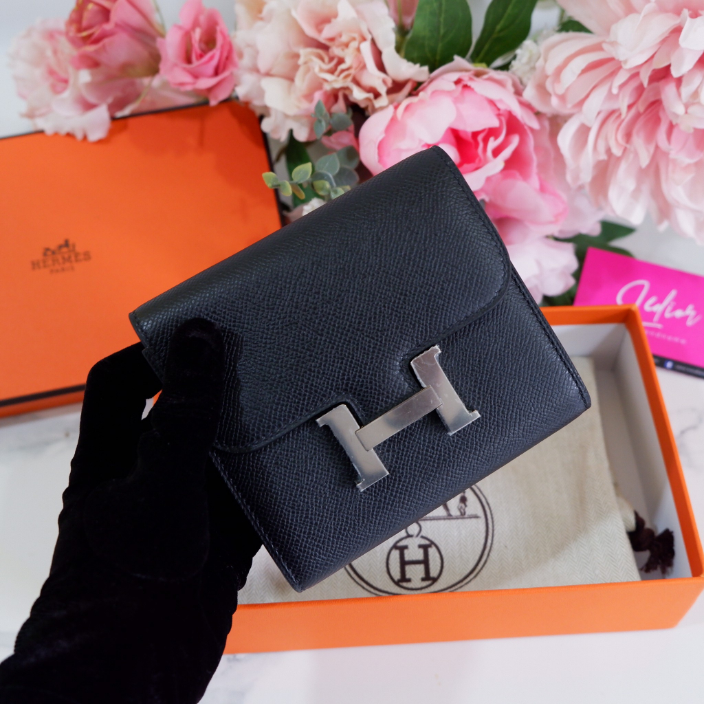 พร้อมส่ง-hermes-constance-wallet-epsom-black-งาน-vip-เย็บมือล้วน-สวยเป๊ะ-อุปกรณ์ครบ