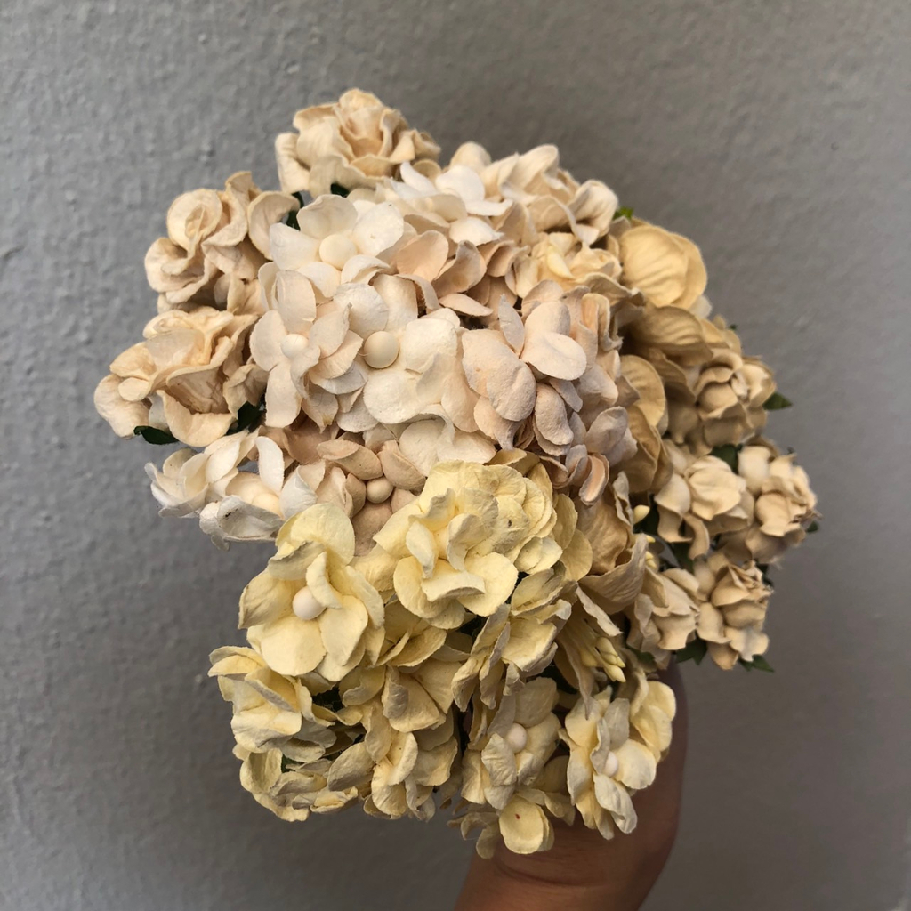 ดอกไม้กระดาษสาดอกไม้คละขนาดคละสีขาวเหลืองอ่อนครีม-65-ชิ้น-ดอกไม้ประดิษฐ์สำหรับงานฝีมือและตกแต่ง-พร้อมส่ง-f76